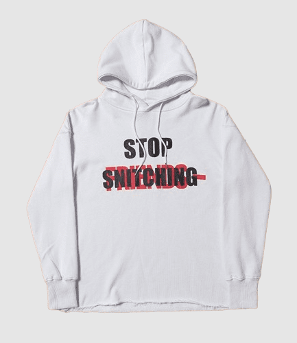 VLONE X NO CAP Stop Snitching Hoodie