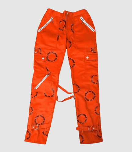 Vlone Bondage Circle Logo Orange Pant